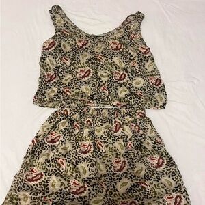 Paisley and Leopard Print Pajamas